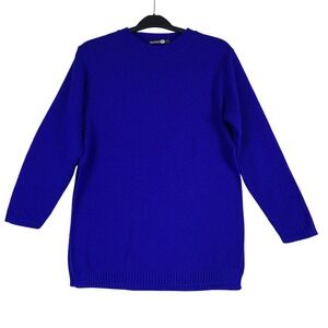 Boohoo Tall Size L Blue Knit Sweater Long Sleeve Casual‎ Womens